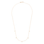 Beads 5 Solitaire Necklace - White Diamond