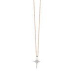K Mini Size Star Necklace - White Diamond