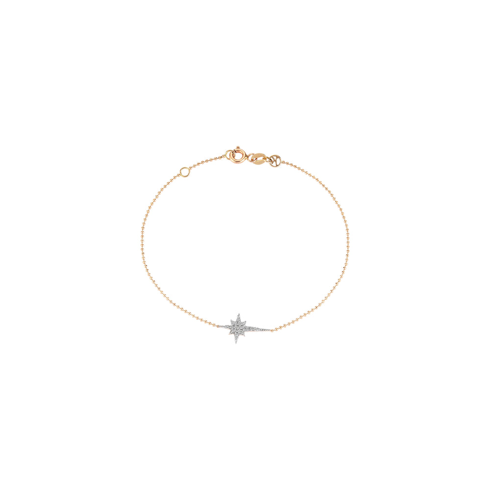 K Star Chain Bracelet - White Diamond