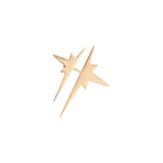 K Double Star Ear Jacket (Single) - Gold