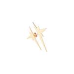 K Double Star Ear Jacket (Single) - Gold