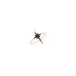 K Star Small Size Ring - Black Diamond
