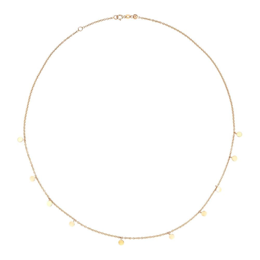 Dangle Circles Medium Necklace - Gold