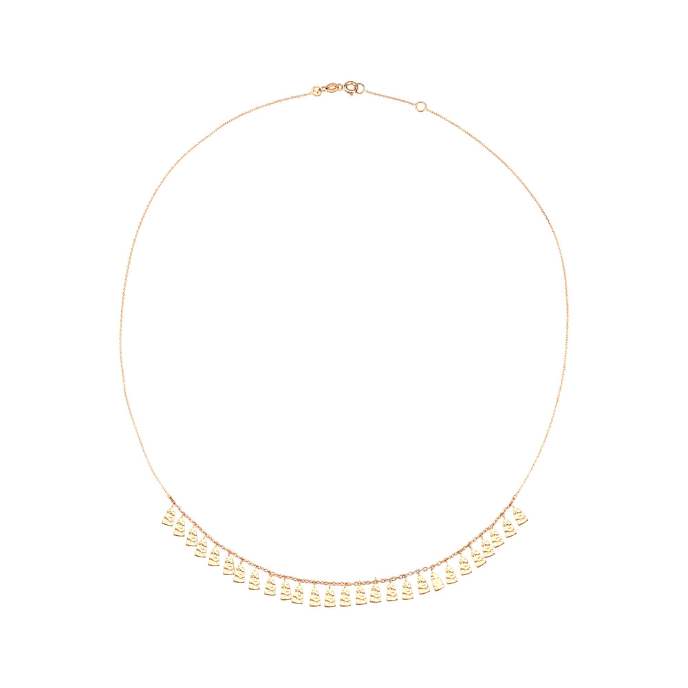 Dangling Geometric Shapes Necklace - Gold