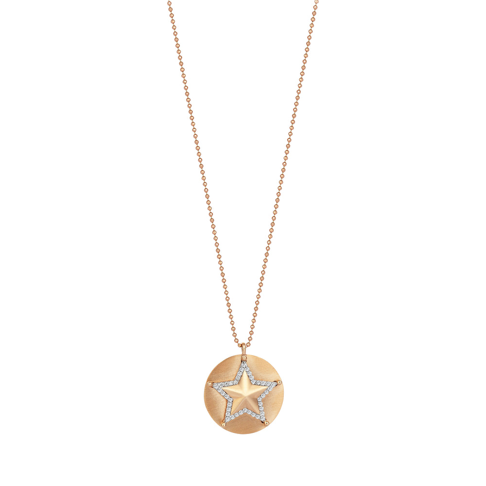 Sheriff Star Necklace - White Diamond