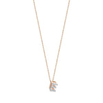 Letters Cubic Small Size Necklace - White Diamond