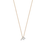 Letters Cubic Small Size Necklace - White Diamond