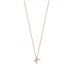 Letters Cubic Small Size Necklace - White Diamond