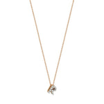 Letters Cubic Small Size Necklace - White Diamond