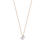 Letters Cubic Small Size Necklace - White Diamond