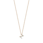 Letters Cubic Small Size Necklace - White Diamond