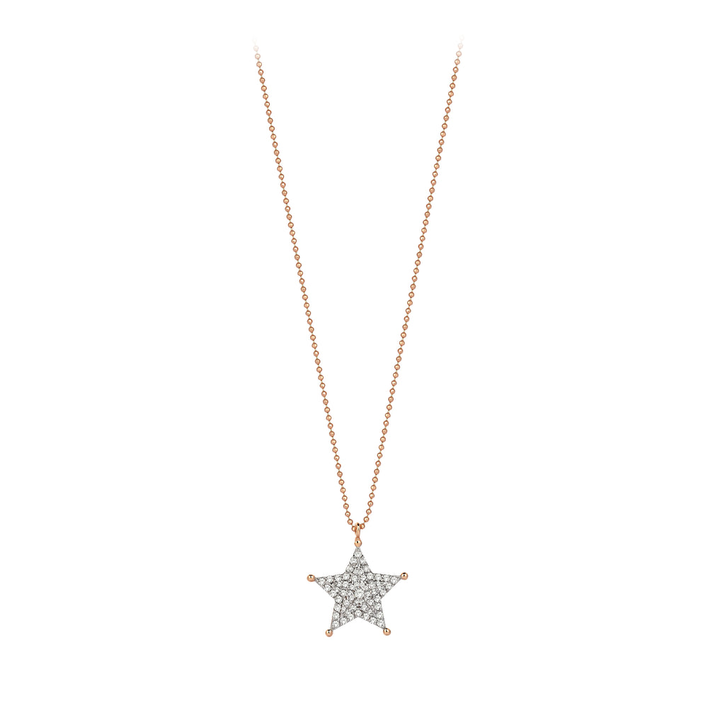 Big Sheriff Star Necklace - White Diamond