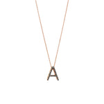 Letter Cubic Big Size Necklace - Champagne Diamond