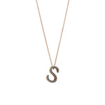 Letter Cubic Big Size Necklace - Champagne Diamond