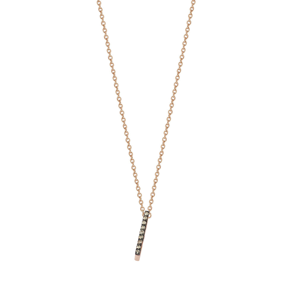 Letter Cubic Big Size Necklace - Champagne Diamond