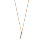 Letter Cubic Big Size Necklace - Champagne Diamond