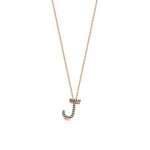 Letter Cubic Big Size Necklace - Champagne Diamond