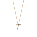 Letter Cubic Big Size Necklace - Champagne Diamond