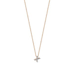 Letters Cubic Small Size Necklace - White Diamond