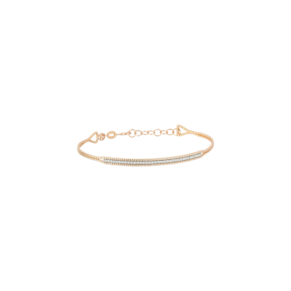 Single Bar Beaded Ball Short Bangle