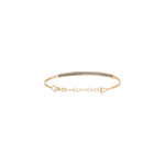 Single Bar Beaded Ball Short Bangle