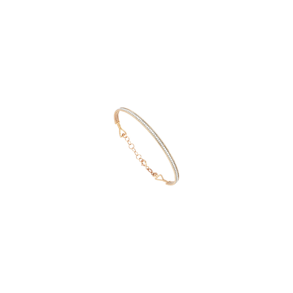 Single Bar Beaded Ball Long Bangle