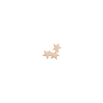 3 Star Stud (Single) - Gold (0.92g)