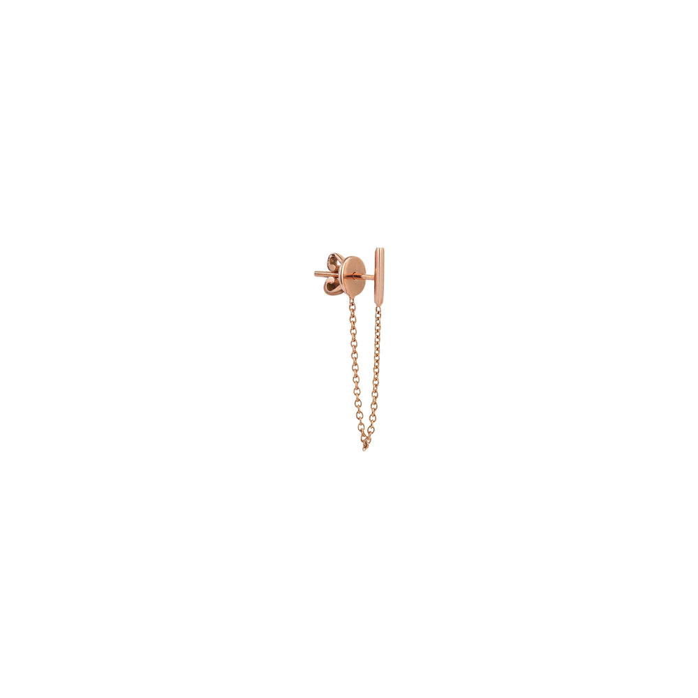 Bar Earring with Chain (Single)