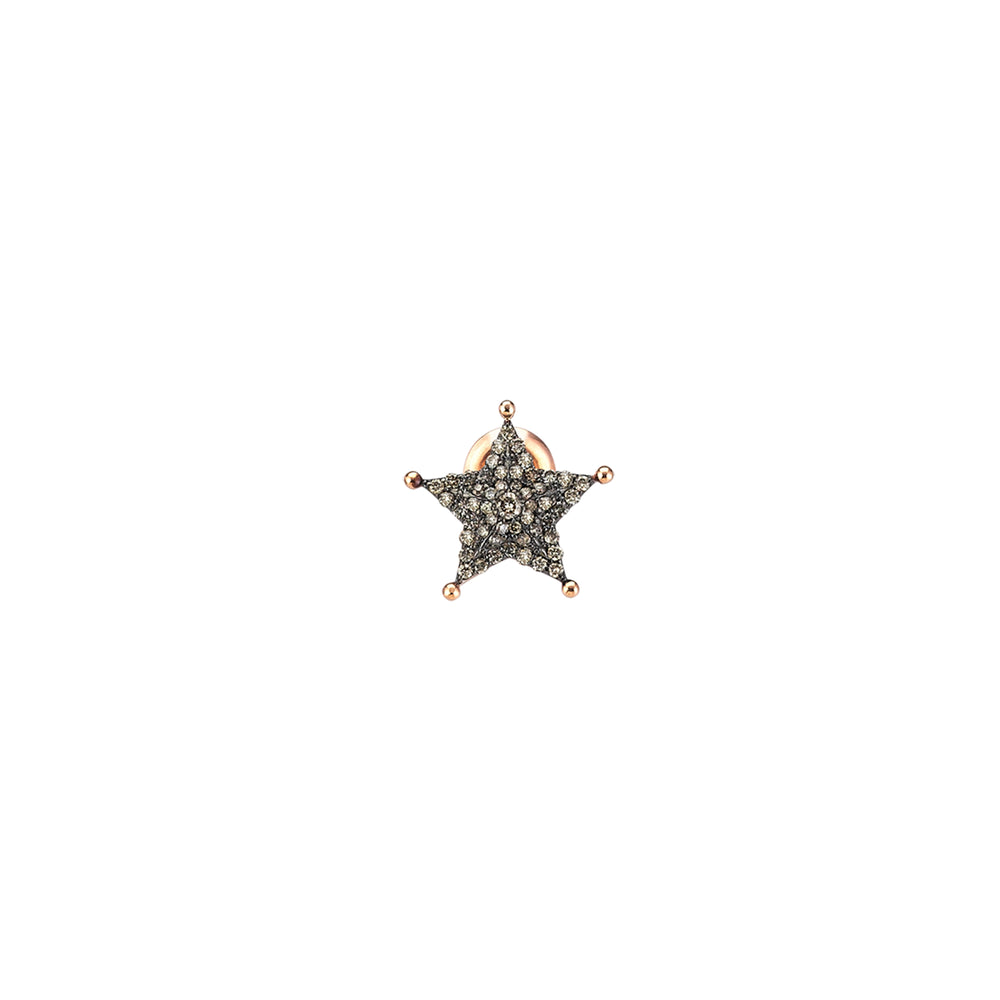 Sheriff Star Stud (Single) - Champagne Diamond