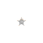 Sheriff Star Stud (Single) - White Diamond