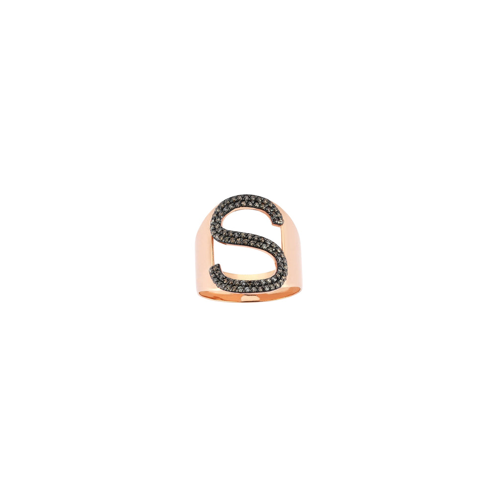 S Ring - Champagne Diamond