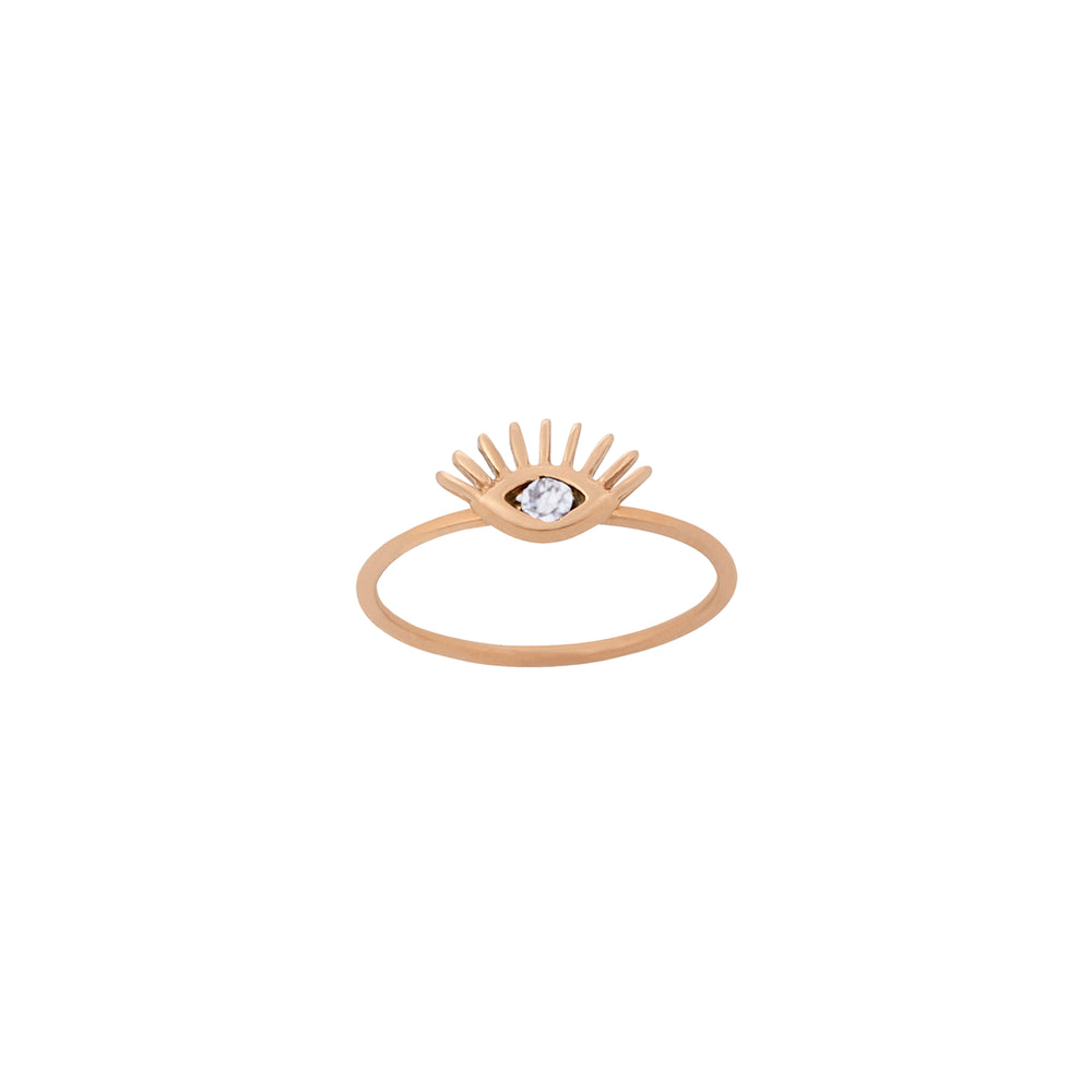 Evil Eye Ring - White Diamond