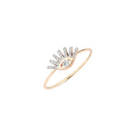 Small Evil Eye Ring - White Diamond
