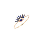Small Evil Eye Ring - Sapphire