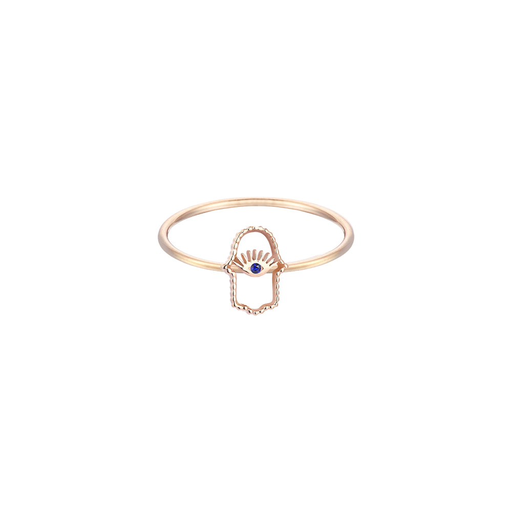 Hamsa Ring - Sapphire