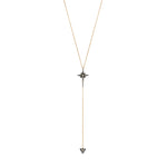 Kismet Star Lariat Necklace - Champagne Diamond