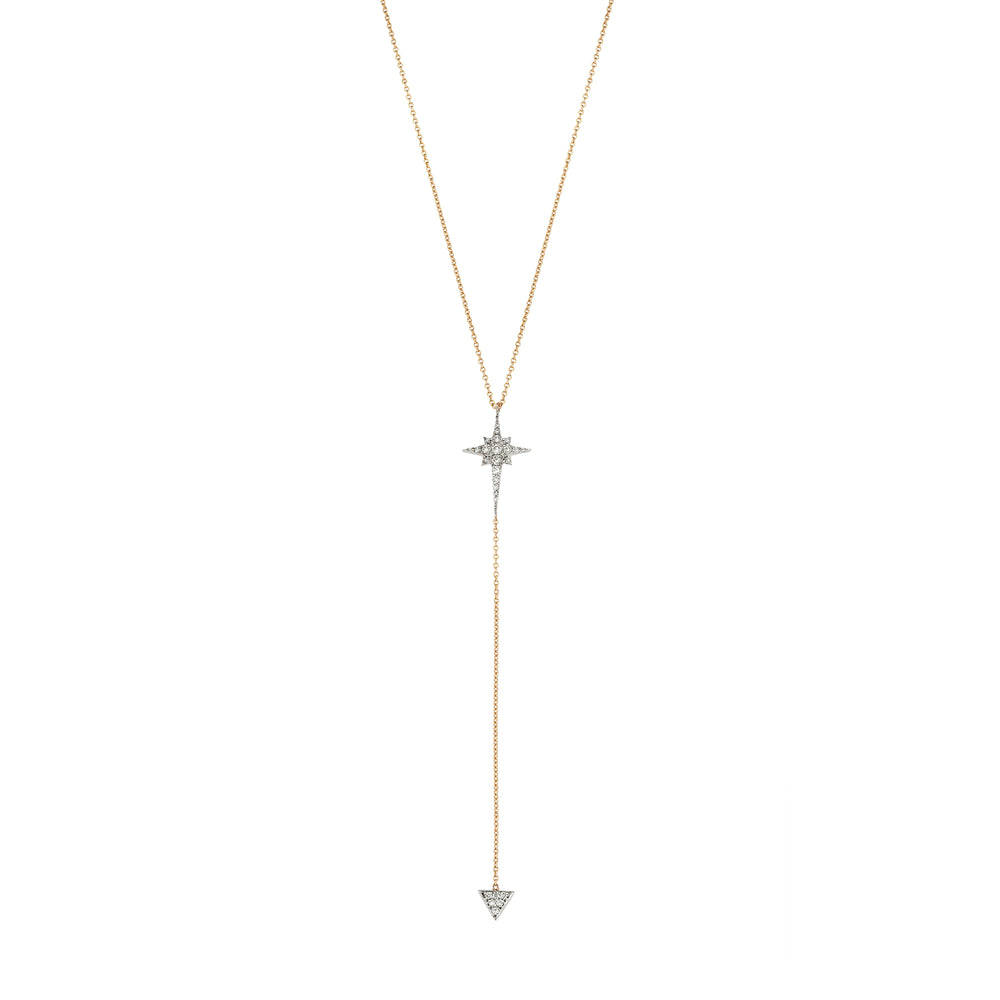 Kismet Star Lariat Necklace - White Diamond