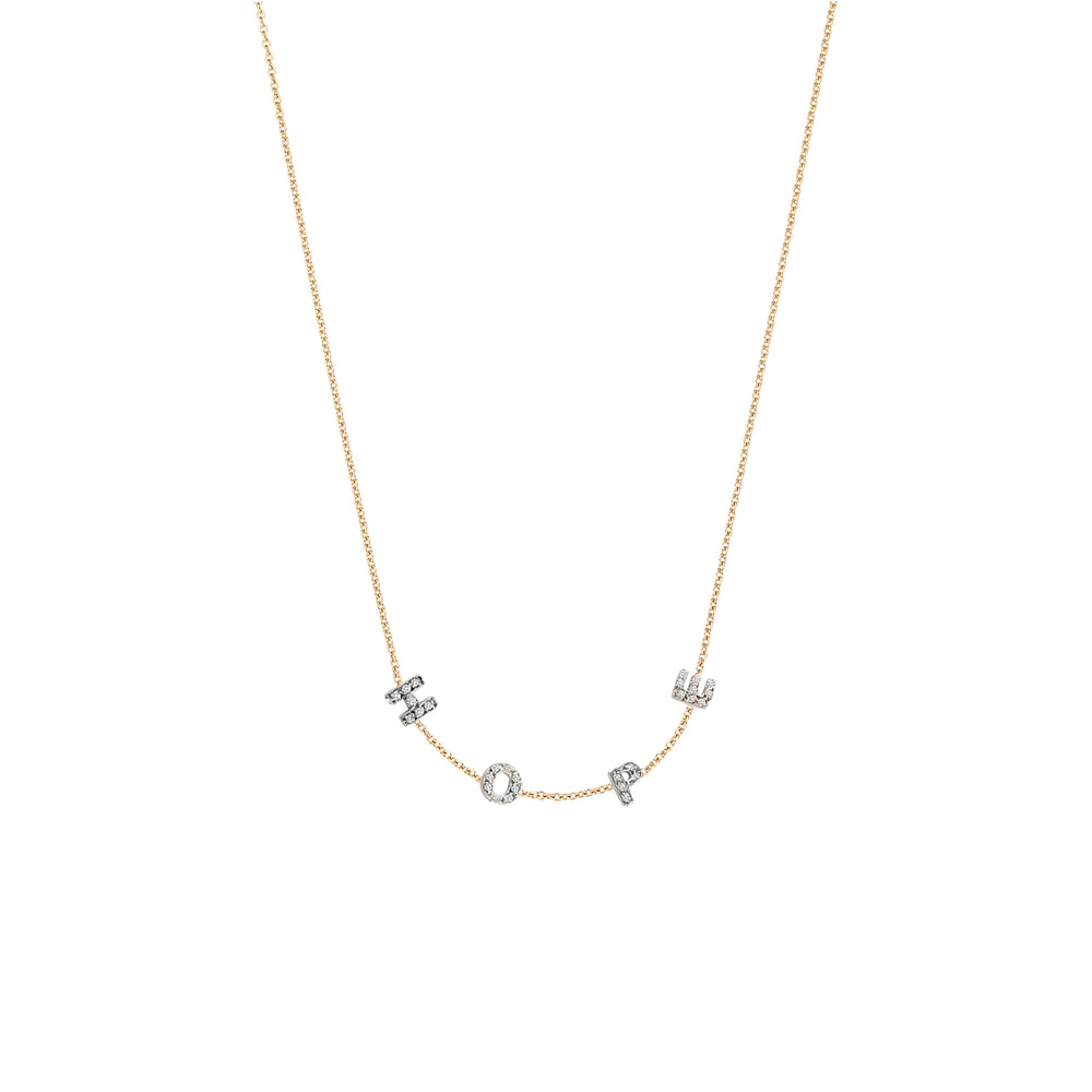H-O-P-E Necklace - White Diamond