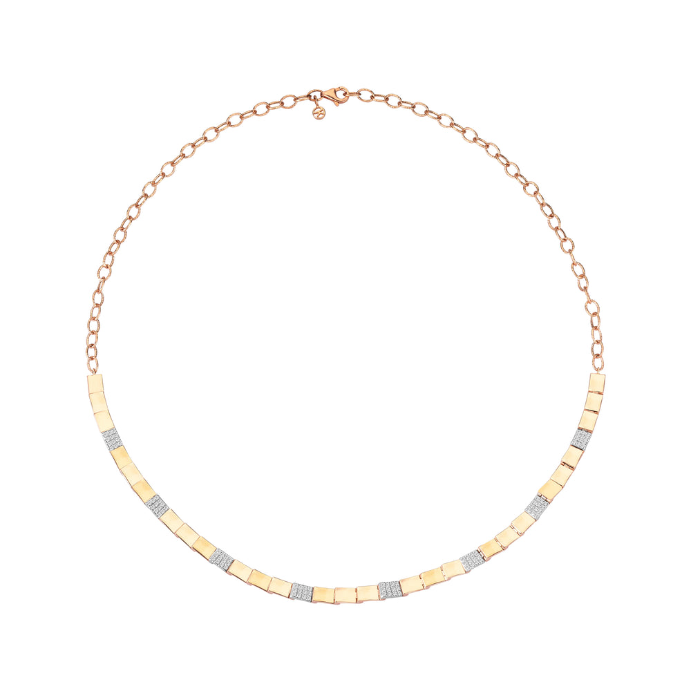 Lumiere Square Necklace - White Diamond