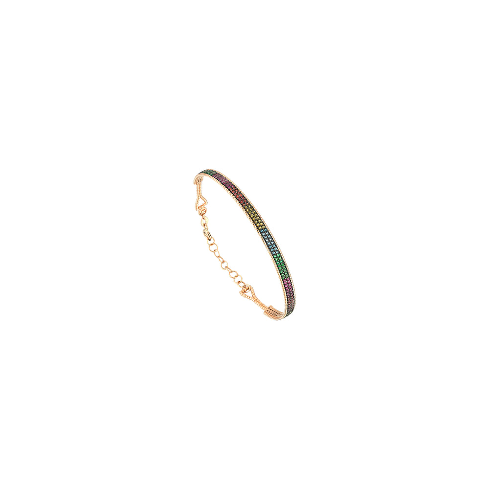 Rainbow Multicolour Bangle With Strips