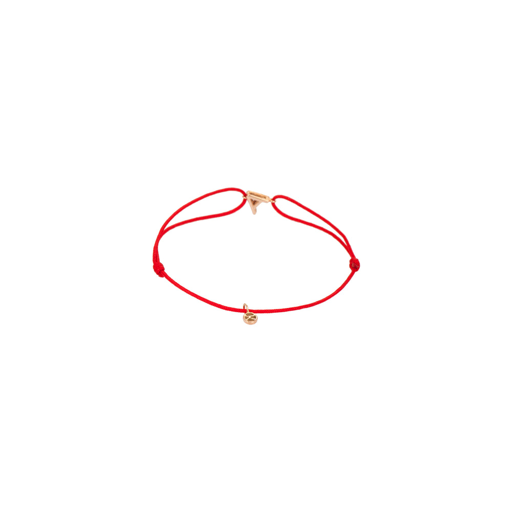 Letter Cord Bracelet - Gold