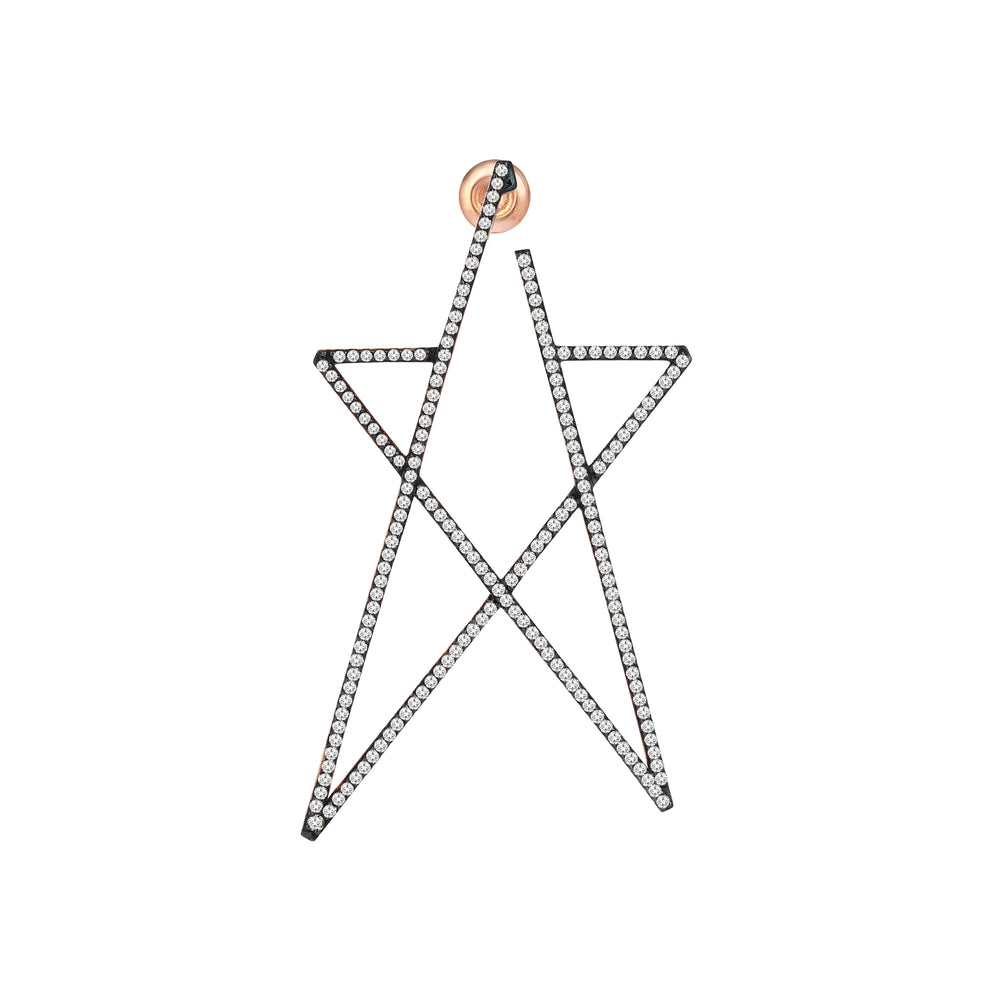 Struck Doodle Star Large Earring (Single)