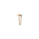 Chain Dangle Solitaire Earring (Single)