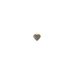 Tiny Folded Heart Stud Earring (Single)
