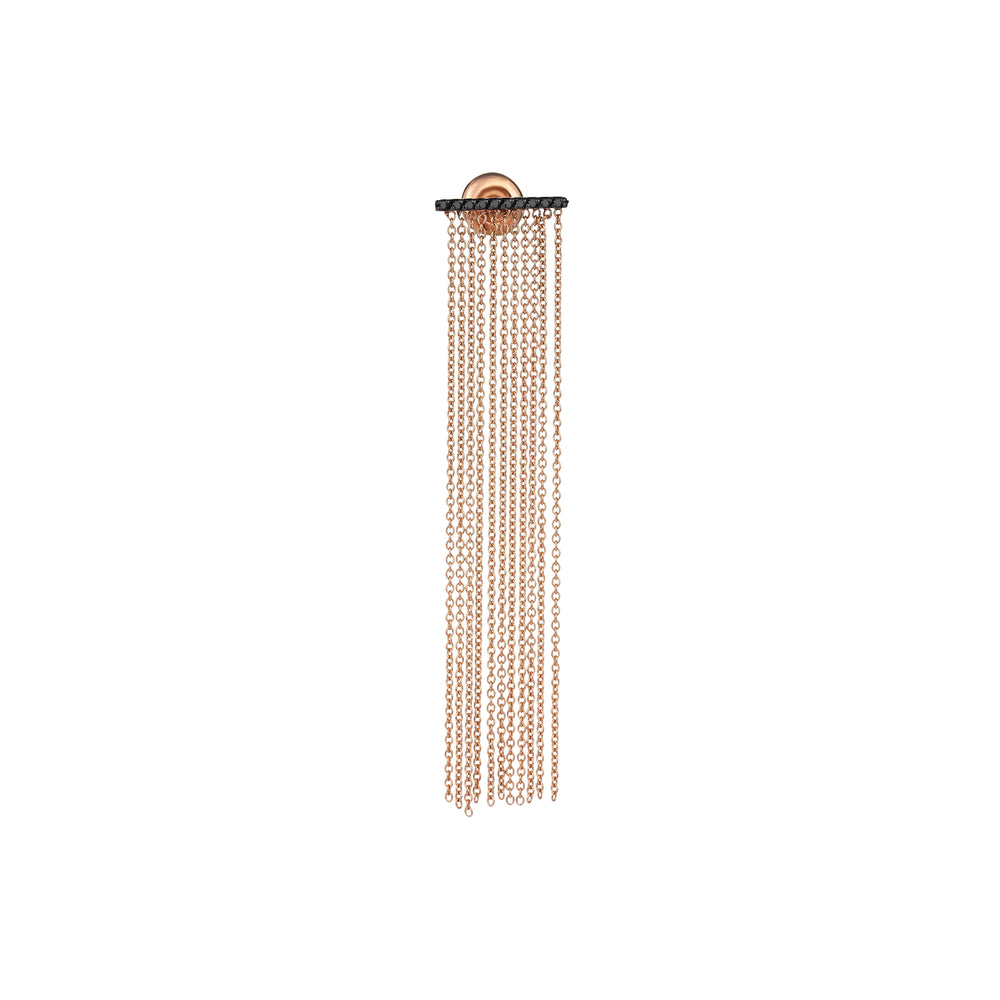 Horizontal Bar Chain Fringe Earring (Single)