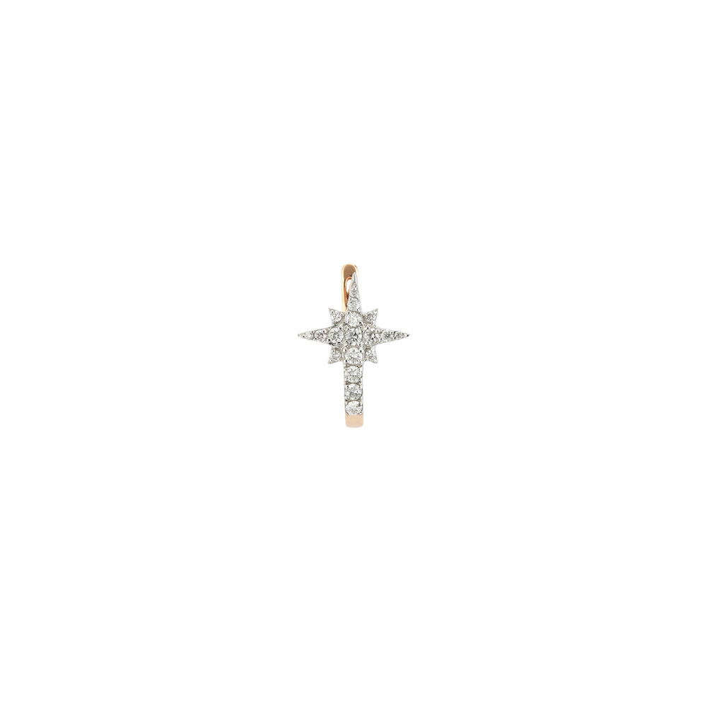 K Star Earring (Single) - White Diamond