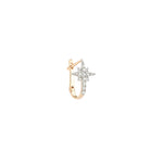 K Star Earring (Single) - White Diamond