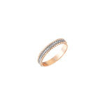 One Row Half Eternity Band - White Diamond