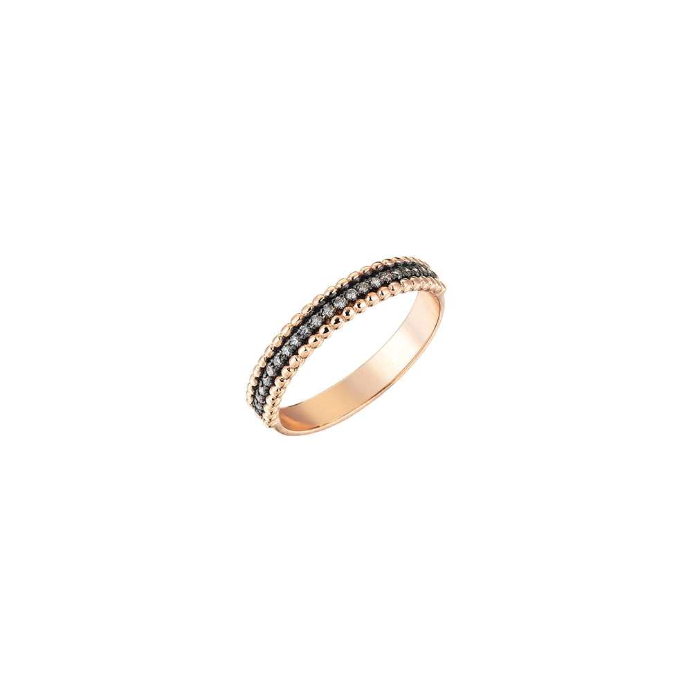 One Row Half Eternity Band - Champagne Diamond