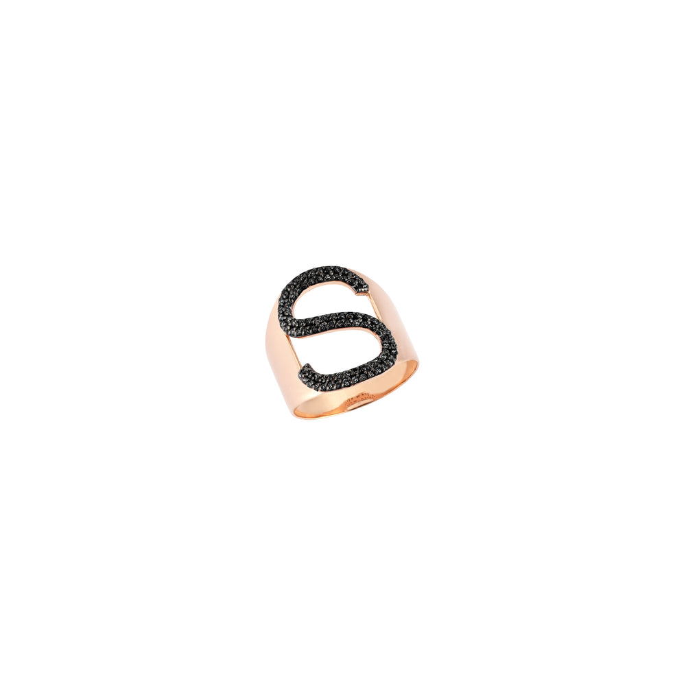 S Ring - Black Diamond